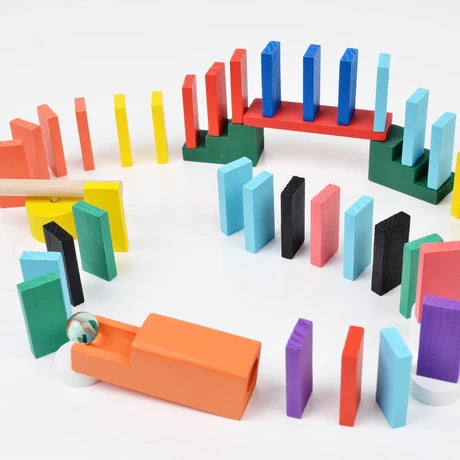Wooden Domino 500 pieces Wooden Blocks - HAPPY GUMNUT