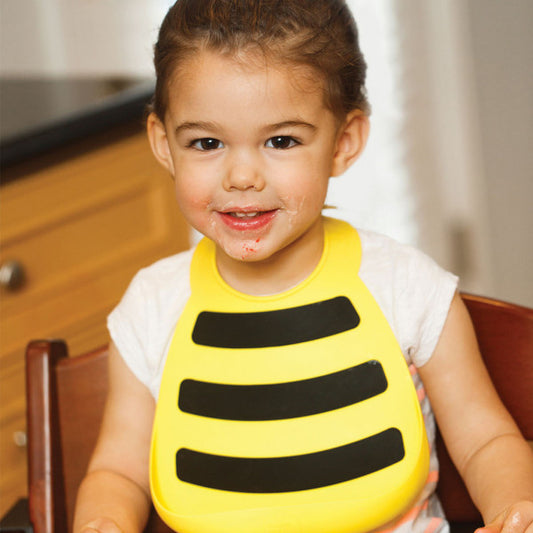 Make My Day Silicon baby bib - Bumble Bee - HAPPY GUMNUT