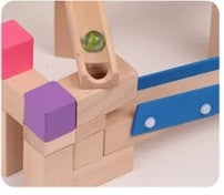 Large Wooden track Marble Run toy Building Blocks set 100pc - HAPPY GUMNUT