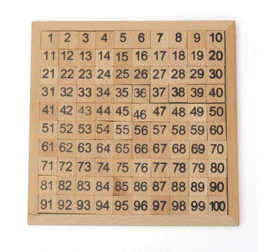 Wooden Number Tray 1 to 100 Counting Board - HAPPY GUMNUT
