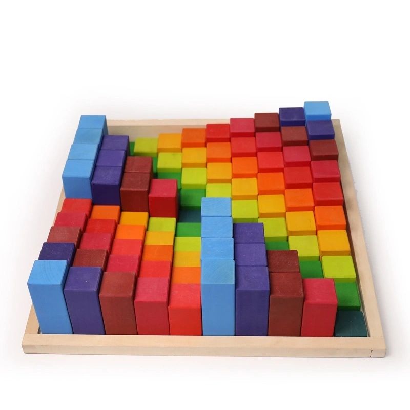 Large Wooden Rainbow Step Counting Building Blocks - HAPPY GUMNUT