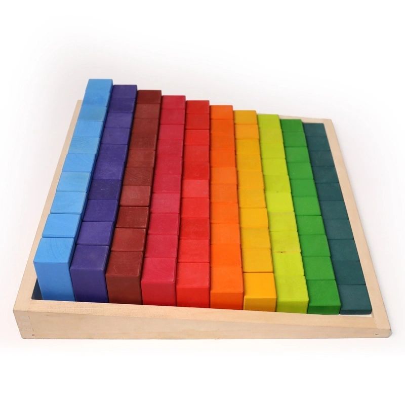 Large Wooden Rainbow Step Counting Building Blocks - HAPPY GUMNUT