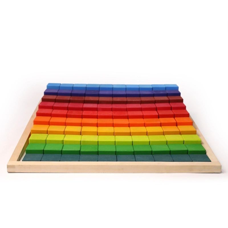Large Wooden Rainbow Step Counting Building Blocks - HAPPY GUMNUT