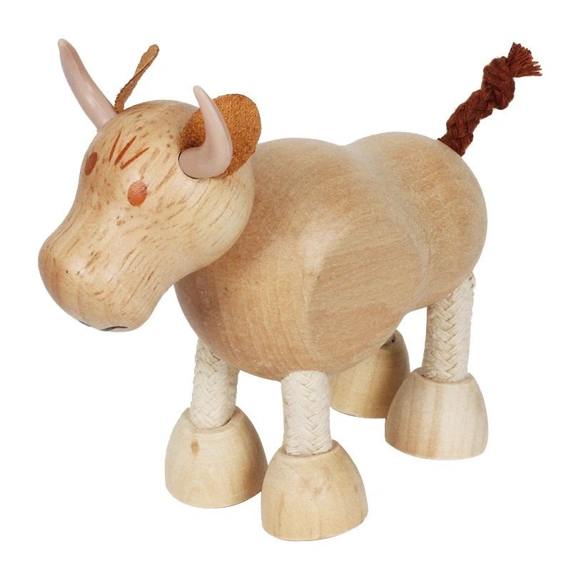 Wooden Jungle Farm Animals With Bendable Joints - HAPPY GUMNUT