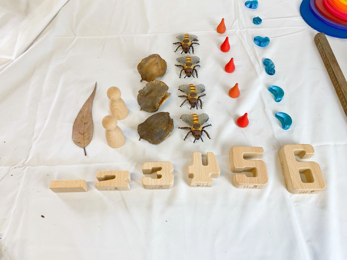 32pc Wooden Number Blocks KIDS Learning Maths Counting Toys Building Blocks - HAPPY GUMNUT