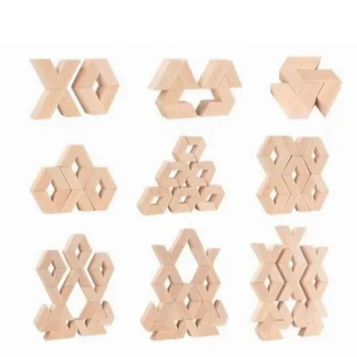 Quality V shape Wooden Building Blocks - HAPPY GUMNUT