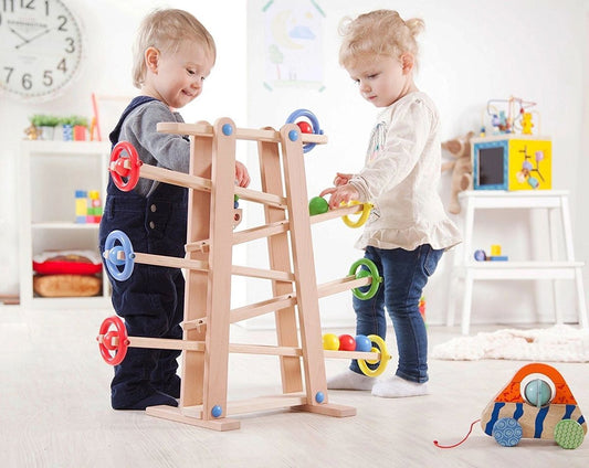 Extra Large Wooden Ball Marble Run Track a Ball Rack Car Ramp Toy !! - HAPPY GUMNUT