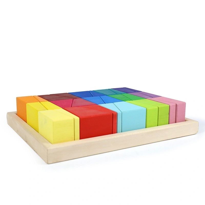 Sloping Blocks With Tray Marble Run Rainbow Building Block - HAPPY GUMNUT
