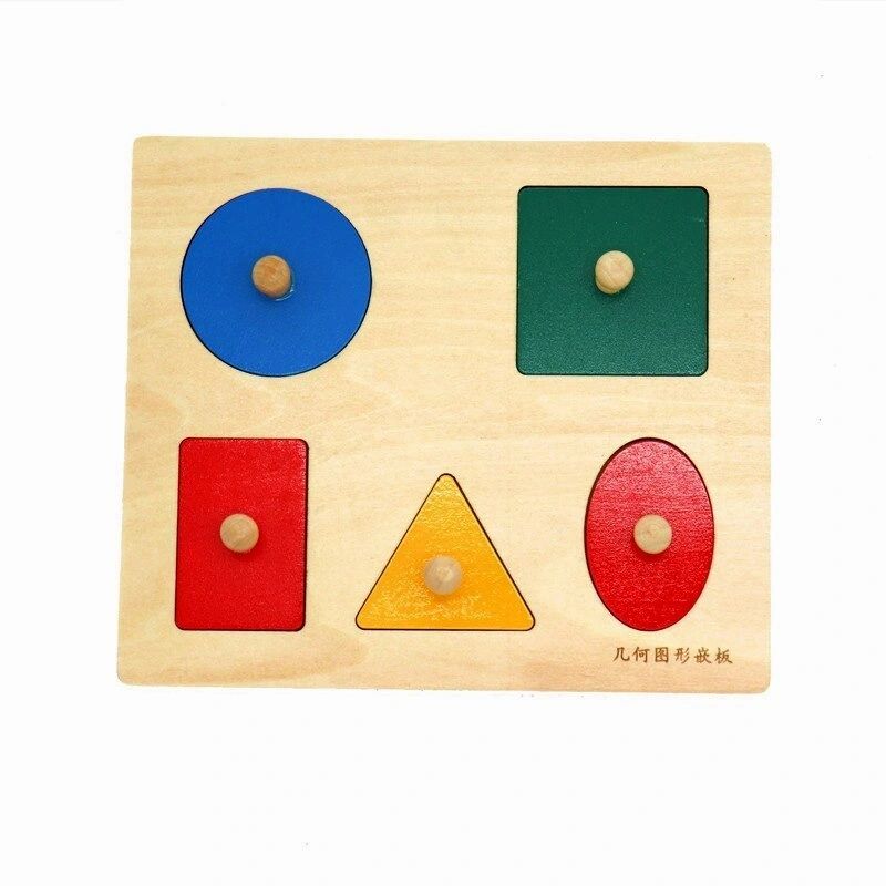 Montessori Medium Geometric 5 Shapes Sorting Board - HAPPY GUMNUT