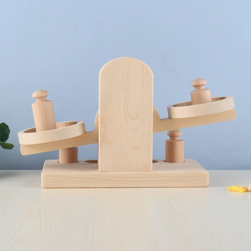 Quality Wooden Montessori Balancing Scale Classic Natural Finish. - HAPPY GUMNUT