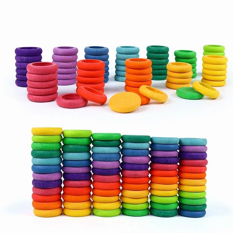 Rainbow Rings and Coins Set of 72 - HAPPY GUMNUT