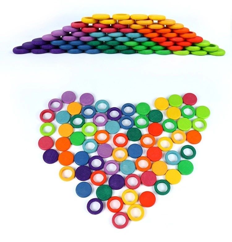 Rainbow Rings and Coins Set of 72 - HAPPY GUMNUT